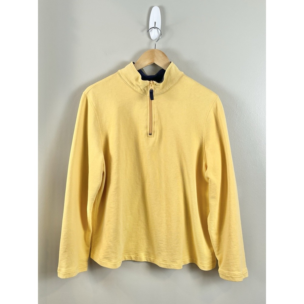 Hanna Andersson Kids Pullover Sweatshirt Sz XL‎ 1/4 Zip Yellow Casual Unisex